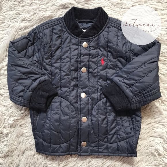 Ralph Lauren Navy Quilted Waterproof Jacket 18M